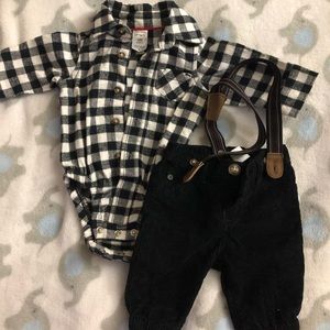 2 piece black nd white set